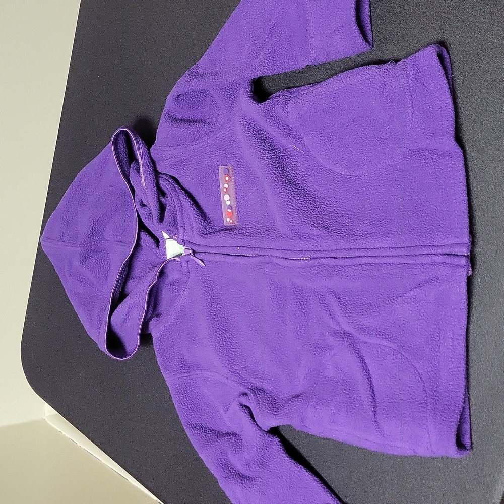 Circo Purple Fleece Hooded Zipper Sweatshirt with Pockets